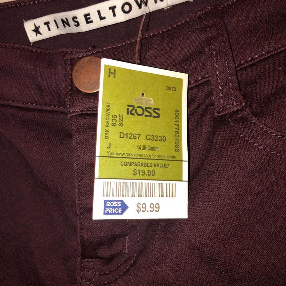 Purple skinny jeans